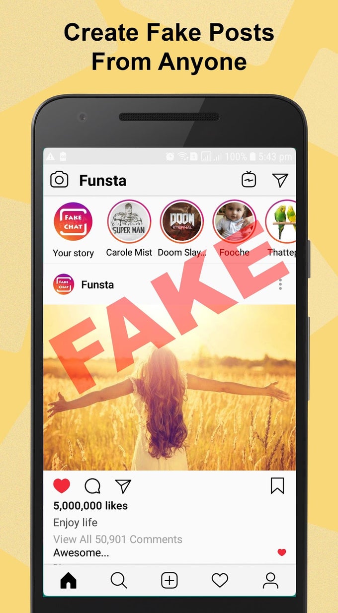 Funsta iOS Download： Enjoy Instagram-Style Pranks & Fake Posts