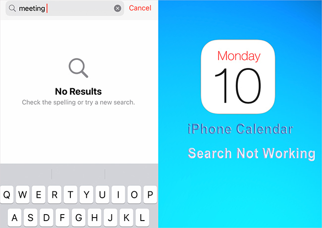 How to Resolve iOS Calendar Search Not Working Problem