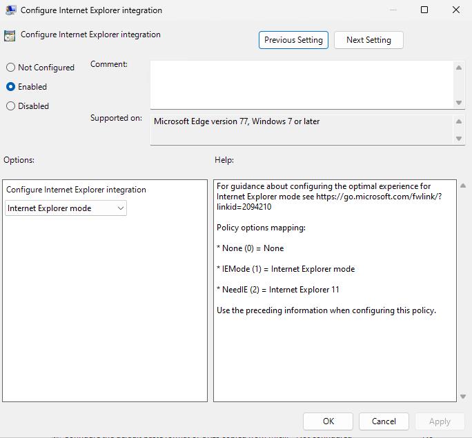 How to Configure Internet Explorer Target Settings in Microsoft Edge