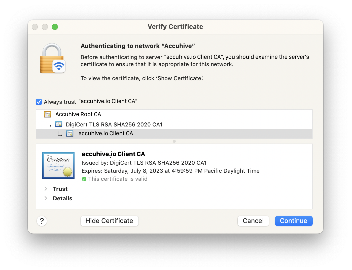 Step-by-Step Guide to Setting Up a New WiFi Certificate on Mac