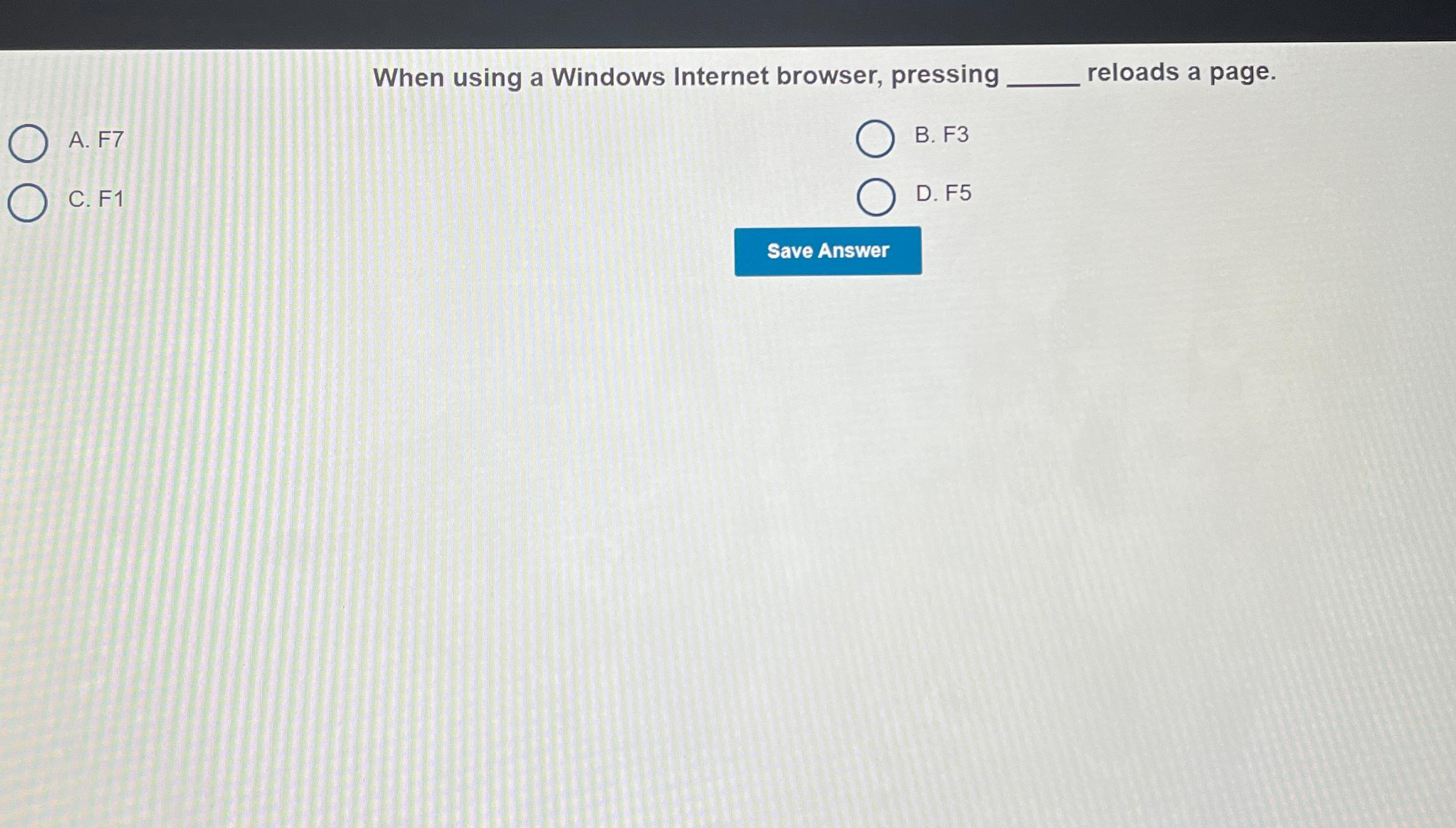 when using a windows internet browser pressing