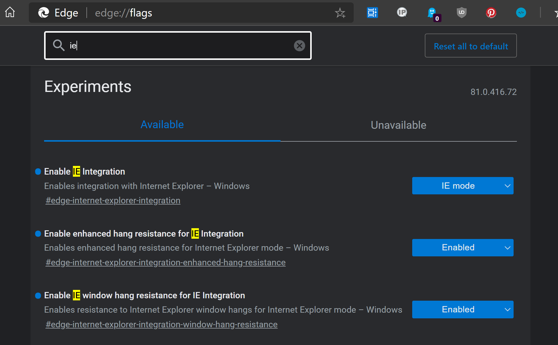 How to Configure Internet Explorer Target Settings in Microsoft Edge