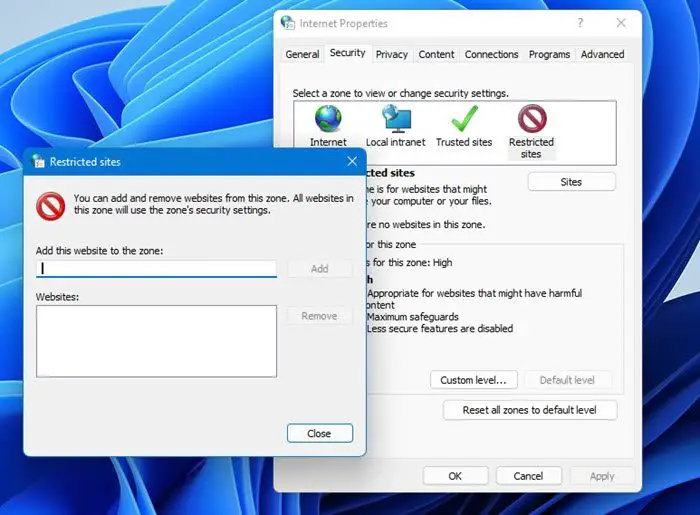 How to Customize Internet Zone Security Settings in Internet Explorer