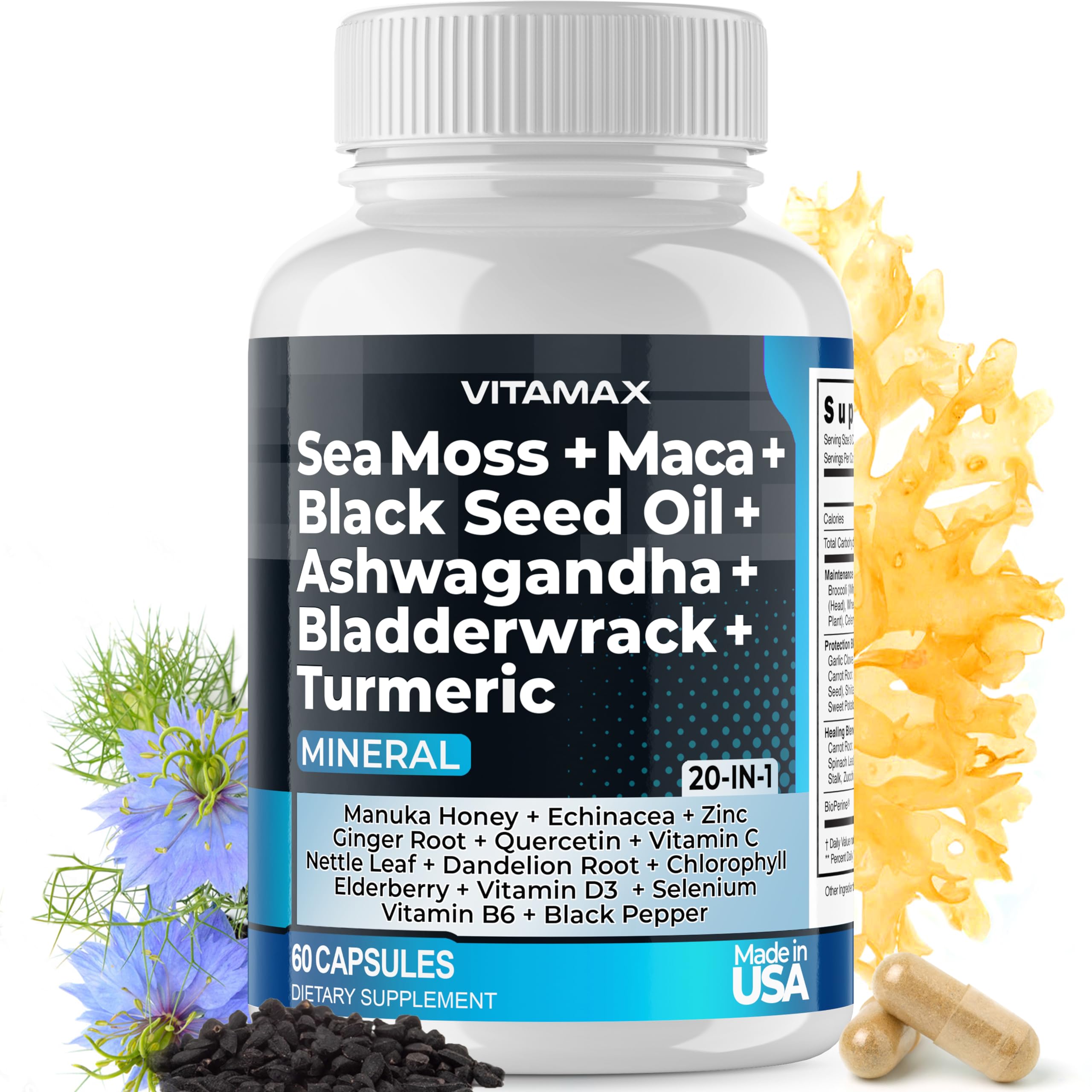 Sea Moss, Ashwagandha & Maca Root for Sale – Natural Supplements for Health