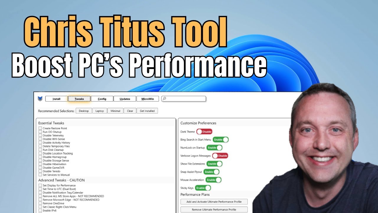 Chris Titus Techs Windows Utility: Boost Performance and Customize Your PC