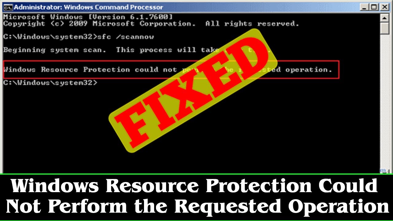 Resolve SFC Windows Resource Protection Could Not Perform the Requested Operation Now