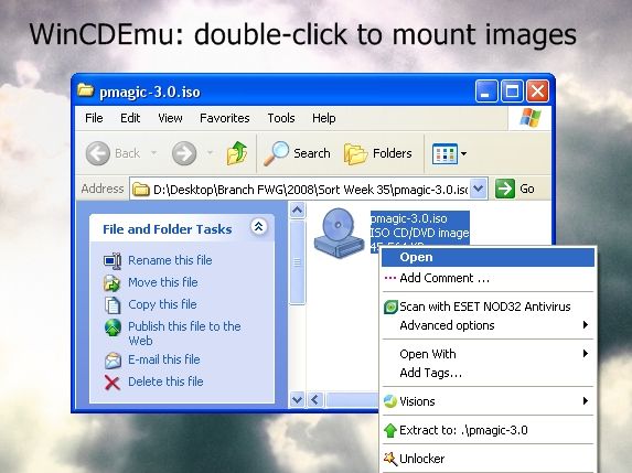 Best Tool for Windows XP Mount ISO Image: WinCDEmu