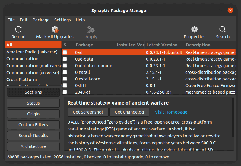 Synaptic Package Manager:  A Quick Guide for KDE on Linux