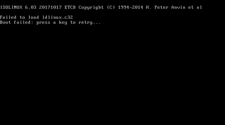 Easy guide to fix failed to load ldlinux c32 error