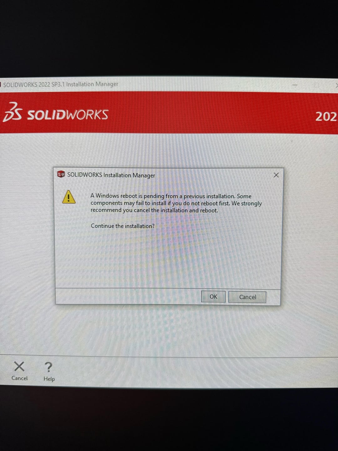 Troubleshooting: A Windows Reboot Is Pending From a Previous Installation