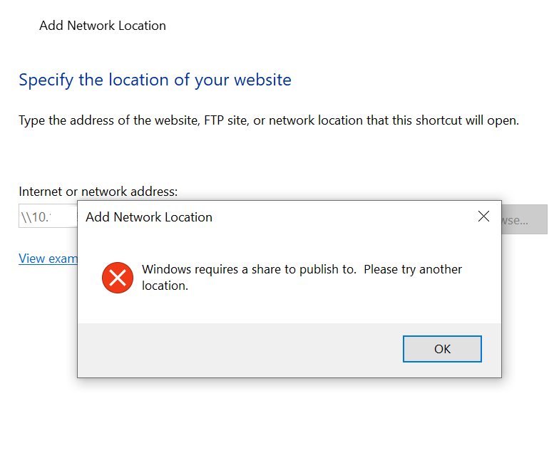 Easy Guide to Resolve Windows Requires a Share to Publish To