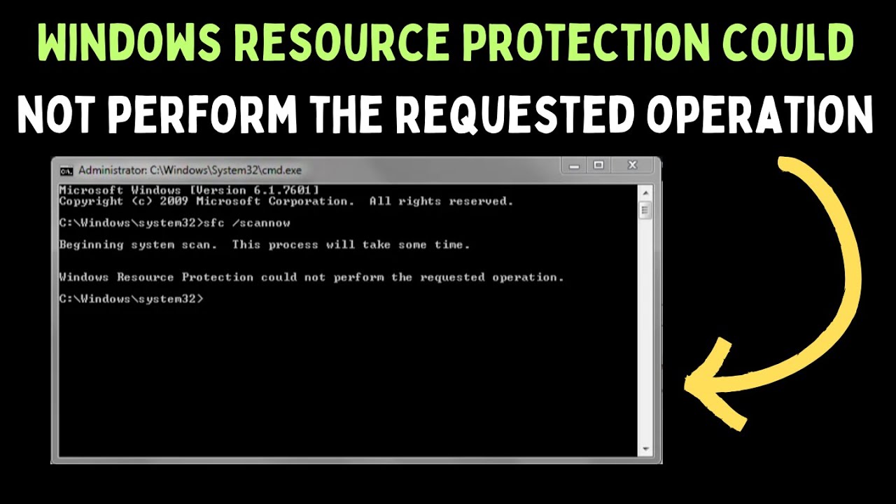 Resolve SFC Windows Resource Protection Could Not Perform the Requested Operation Now