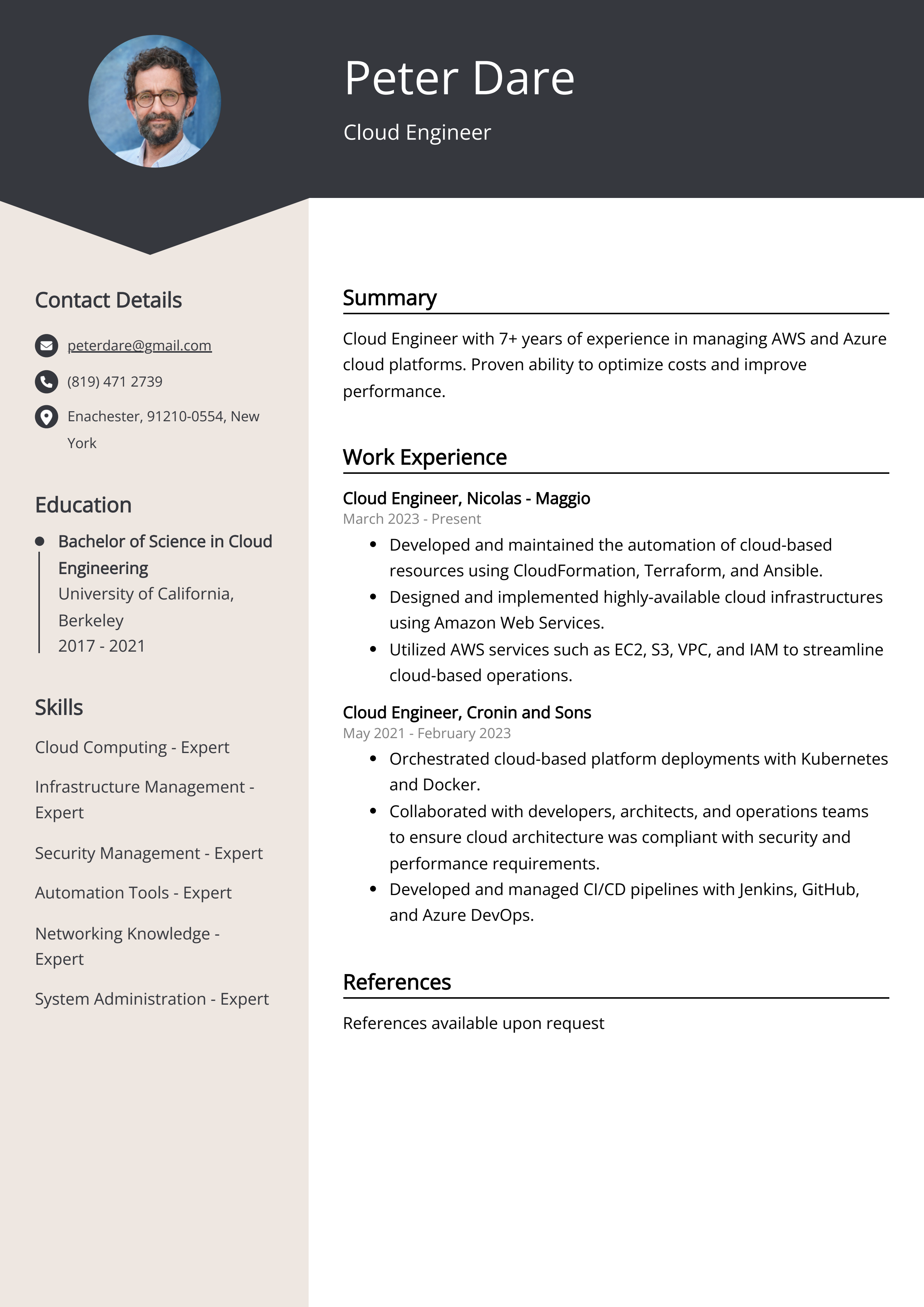 Linux Cloud Engineer Resume Template PDF: Easy-to-Use Guide for a Job-Winning Resume!